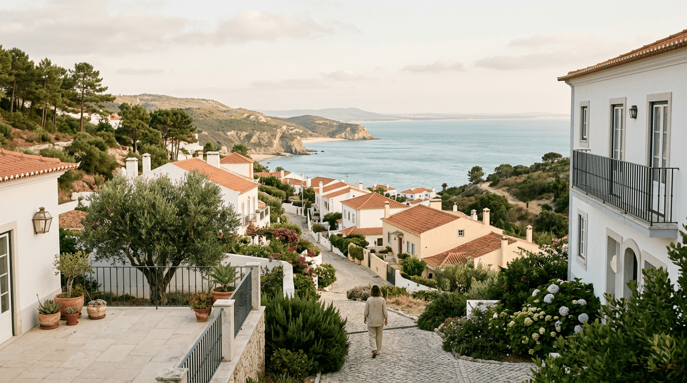Coastal homes and sea view representing the Setubal and Lisbon region